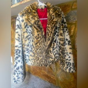 Express faux fur crop jacket